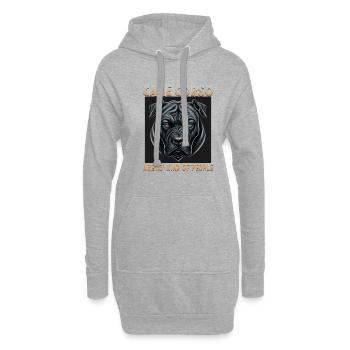 Hunde Spruch Cane Corso Design für Hundeliebhaber - Hoodie-Kleid - Grau meliert - Vorne