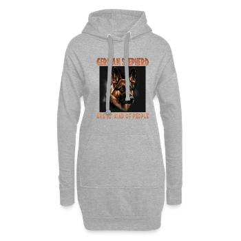 Hunde Deutscher Schäfer Hundeliebhaber - Hoodie-Kleid - Grau meliert - Vorne