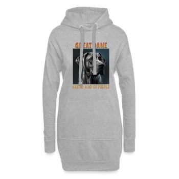 Chien disant Dogue allemand pour les amoureux des chiens - Sweat-shirt à capuche long Femme - gris chiné - Devant