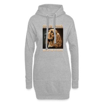 Dog saying Cocker Spaniel pour les amoureux des chiens - Sweat-shirt à capuche long Femme - gris chiné - Devant