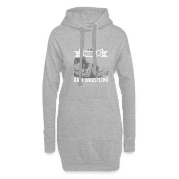 Arm Wrestler Design Armdrücken Arm Wrestling - Sweat-shirt à capuche long Femme - gris chiné - Devant