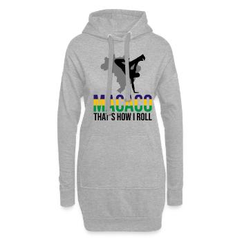 Brasilianische Kampfkunst für Capoeira Instrumente - Hoodie-Kleid - Grau meliert - Vorne