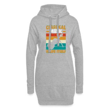 Musiciens d’orchestre de musique classique - Sweat-shirt à capuche long Femme - gris chiné - Devant