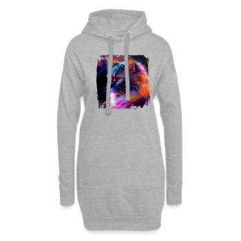 Amoureux des chats Cool Cat Design Cat Mama - Sweat-shirt à capuche long Femme - gris chiné - Devant