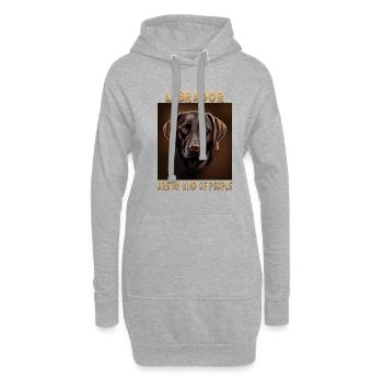 Hunde Spruch Labrador Retriever Design für - Hoodie-Kleid - Grau meliert - Vorne