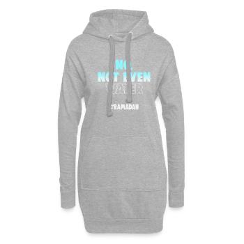 Le verset du Coran cite des textes musulmans du Ramadan - Sweat-shirt à capuche long Femme - gris chiné - Devant