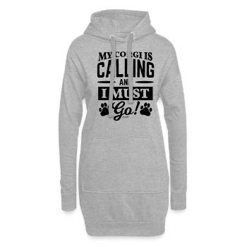 Drôle de dicton de corgi pour les propriétaires de chiens - Sweat-shirt à capuche long Femme - gris chiné - Devant