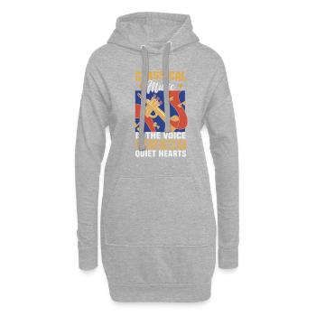 Musiciens d’orchestre de musique classique - Sweat-shirt à capuche long Femme - gris chiné - Devant