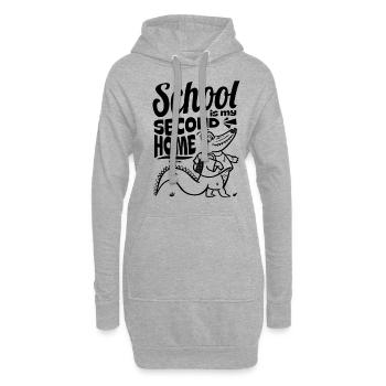 Cadeau pour enfants crocodiles de l’école - Sweat-shirt à capuche long Femme - gris chiné - Devant