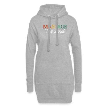 Massage Therapist - Hoodie-Kleid - Grau meliert - Vorne
