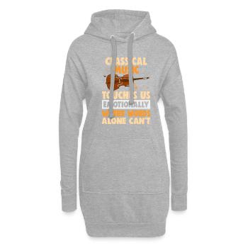 Klassische Musik Orchester Musiker - Hoodie-Kleid - Grau meliert - Vorne