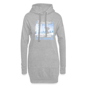 Skifahrer Paradise doesn't have to be tropical Ski - Hoodie-Kleid - Grau meliert - Vorne