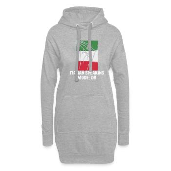 Italien Strandurlaub am Meer Design Strandmotiv - Hoodie-Kleid - Grau meliert - Vorne