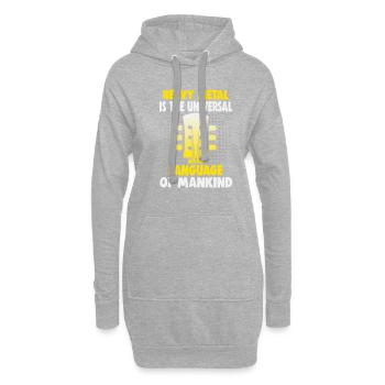 Heavy Metal Musiker in einer Band Hard Rock Musik - Hoodie-Kleid - Grau meliert - Vorne