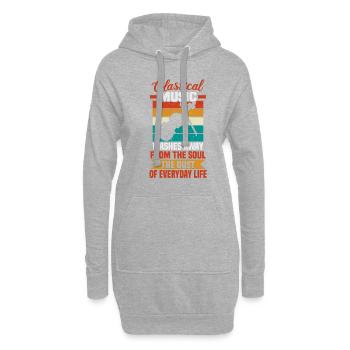 Musiciens d’orchestre de musique classique - Sweat-shirt à capuche long Femme - gris chiné - Devant