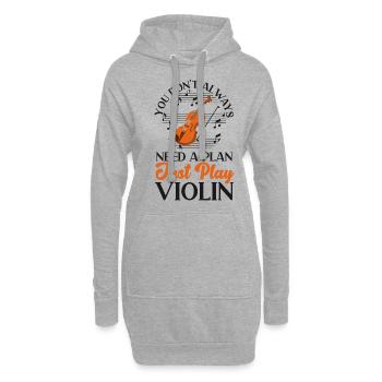 Violoniste violoniste Vous n’avez pas toujours - Sweat-shirt à capuche long Femme - gris chiné - Devant