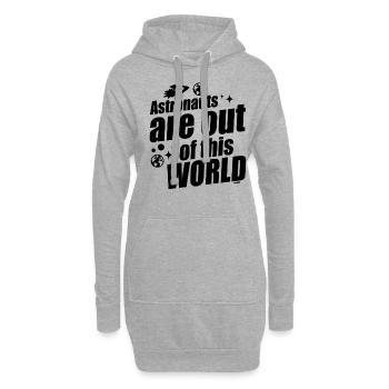 Astronaut Weltraum Rakete Geschenkidee - Hoodie-Kleid - Grau meliert - Vorne