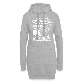 Je suis un koala et j’adore les koala - Sweat-shirt à capuche long Femme - gris chiné - Devant