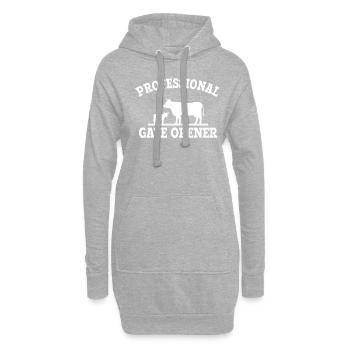 professional gate opener, cow Gate opener - Hoodie-Kleid - Grau meliert - Vorne