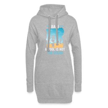 Bali Indonesien Strandurlaub am Meer - Hoodie-Kleid - Grau meliert - Vorne