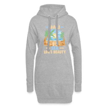 Bali Indonesien Strandurlaub am Meer - Hoodie-Kleid - Grau meliert - Vorne