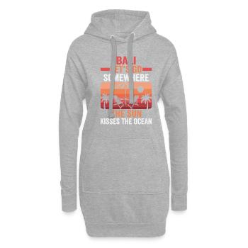 Bali Indonesien Strandurlaub am Meer - Hoodie-Kleid - Grau meliert - Vorne