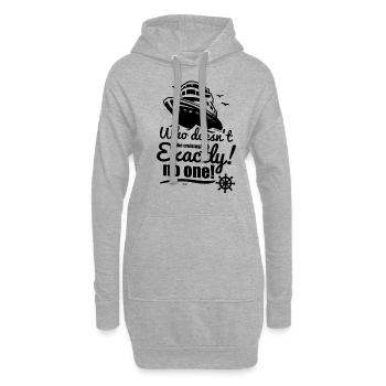 Cadeau du capitaine de navire de croisière maritime - Sweat-shirt à capuche long Femme - gris chiné - Devant