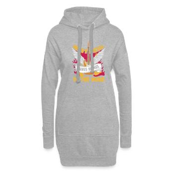 Heavy metal musicians in a band hard rock music - Hoodie Dress - heather grey - Front