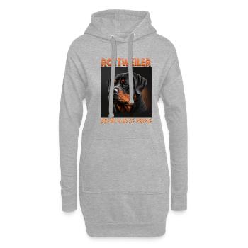 Hunde Spruch Rottweiler Design für Hundeliebhaber - Hoodie-Kleid - Grau meliert - Vorne