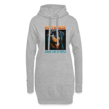 Hunde Spruch Rottweiler Design für Hundeliebhaber - Hoodie-Kleid - Grau meliert - Vorne