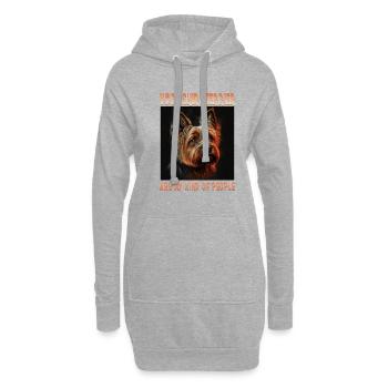 Dog Saying Yorkshire Terrier Design pour - Sweat-shirt à capuche long Femme - gris chiné - Devant