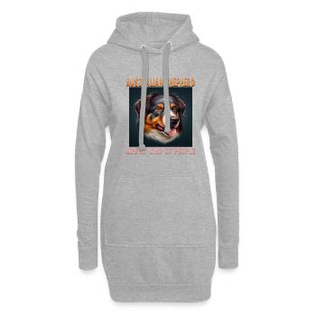 Chiens Berger australien amoureux des chiens Aussie - Sweat-shirt à capuche long Femme - gris chiné - Devant