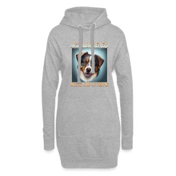 Chiens Berger australien amoureux des chiens Aussie - Sweat-shirt à capuche long Femme - gris chiné - Devant