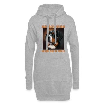 Chiens Bernois Mountain Dog Lovers Aussie - Sweat-shirt à capuche long Femme - gris chiné - Devant