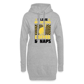 Sphynx-kaffee Und - Hoodie-Kleid - Grau meliert - Vorne