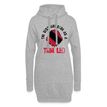 Pays du drapeau Trini Leo Tobago Trinidad Trinidad - Sweat-shirt à capuche long Femme - gris chiné - Devant