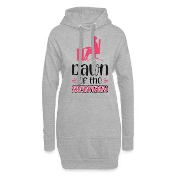 Die Morgendämmerung des Sekretärs - Hoodie-Kleid - Grau meliert - Vorne