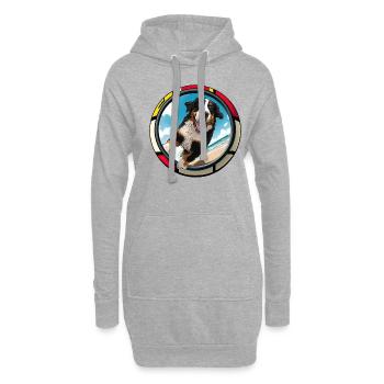 Hunde Berner Sennenhund Hundeliebhaber - Hoodie-Kleid - Grau meliert - Vorne
