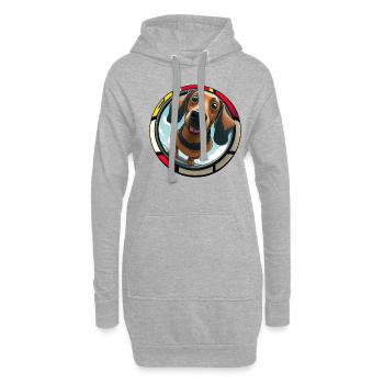 Hunde Spruch Dachshund Design für Hundeliebhaber - Hoodie-Kleid - Grau meliert - Vorne