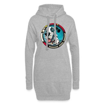 Hunde Spruch Dalmatiner Design für Hundeliebhaber - Hoodie-Kleid - Grau meliert - Vorne