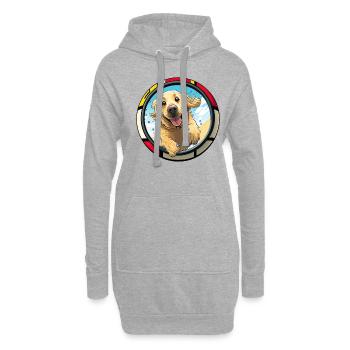 Hunde Spruch Golden Retriever Design - Hoodie-Kleid - Grau meliert - Vorne