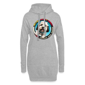 Hunde Spruch Havaneser Design für Hundeliebhaber - Hoodie-Kleid - Grau meliert - Vorne
