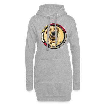 Hunde Spruch Golden Retriever Design - Hoodie-Kleid - Grau meliert - Vorne