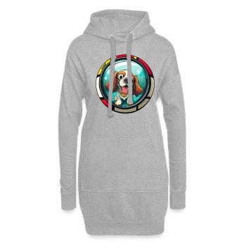 Chien disant Cavalier Spaniel pour les amoureux des chiens - Sweat-shirt à capuche long Femme - gris chiné - Devant