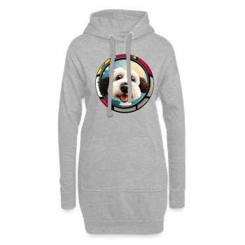 Hunde Spruch Havaneser Design für Hundeliebhaber - Hoodie-Kleid - Grau meliert - Vorne