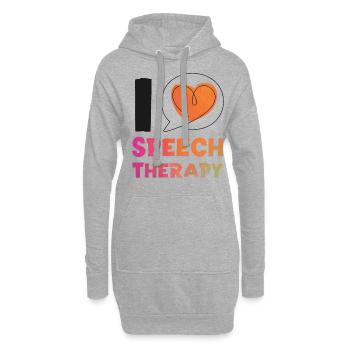 Speech Therapist Therapy Assistant - Hoodie-Kleid - Grau meliert - Vorne
