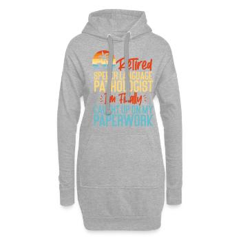 Speech Therapist Therapy Assistant - Hoodie Dress - heather grey - Front