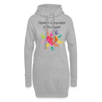 Speech Therapist Therapy Assistant - Hoodie-Kleid - Grau meliert - Vorne