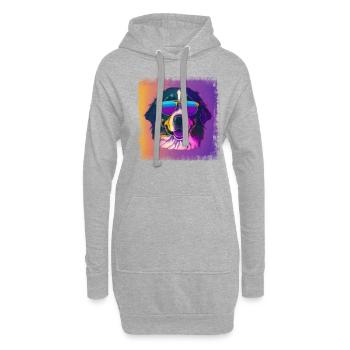 Hunde Berner Sennenhund Hundeliebhaber - Hoodie-Kleid - Grau meliert - Vorne