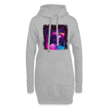 Hunde Spruch Border Collie Design - Hoodie-Kleid - Grau meliert - Vorne